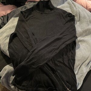Vintage Ann Klein turtle neck with zipper sleeve detail